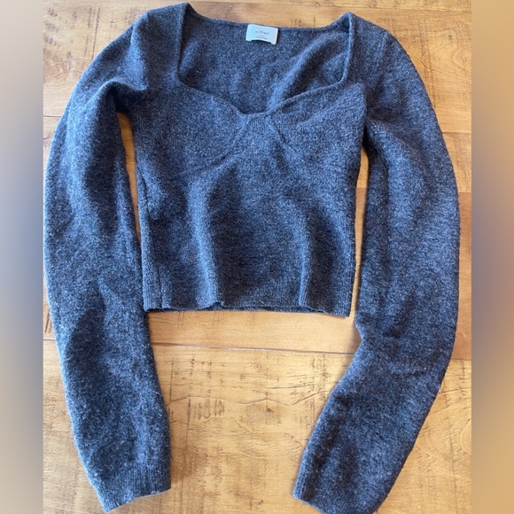 aritzia Wilfred wool long sleeve top with bustier detail - Picture 1 of 3